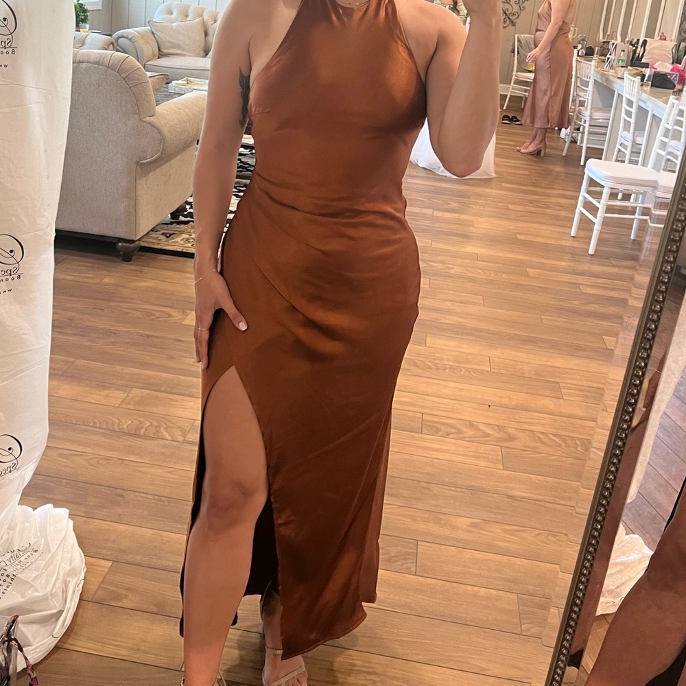 Hello Molly Bridesmaid Dress size small color chocolate